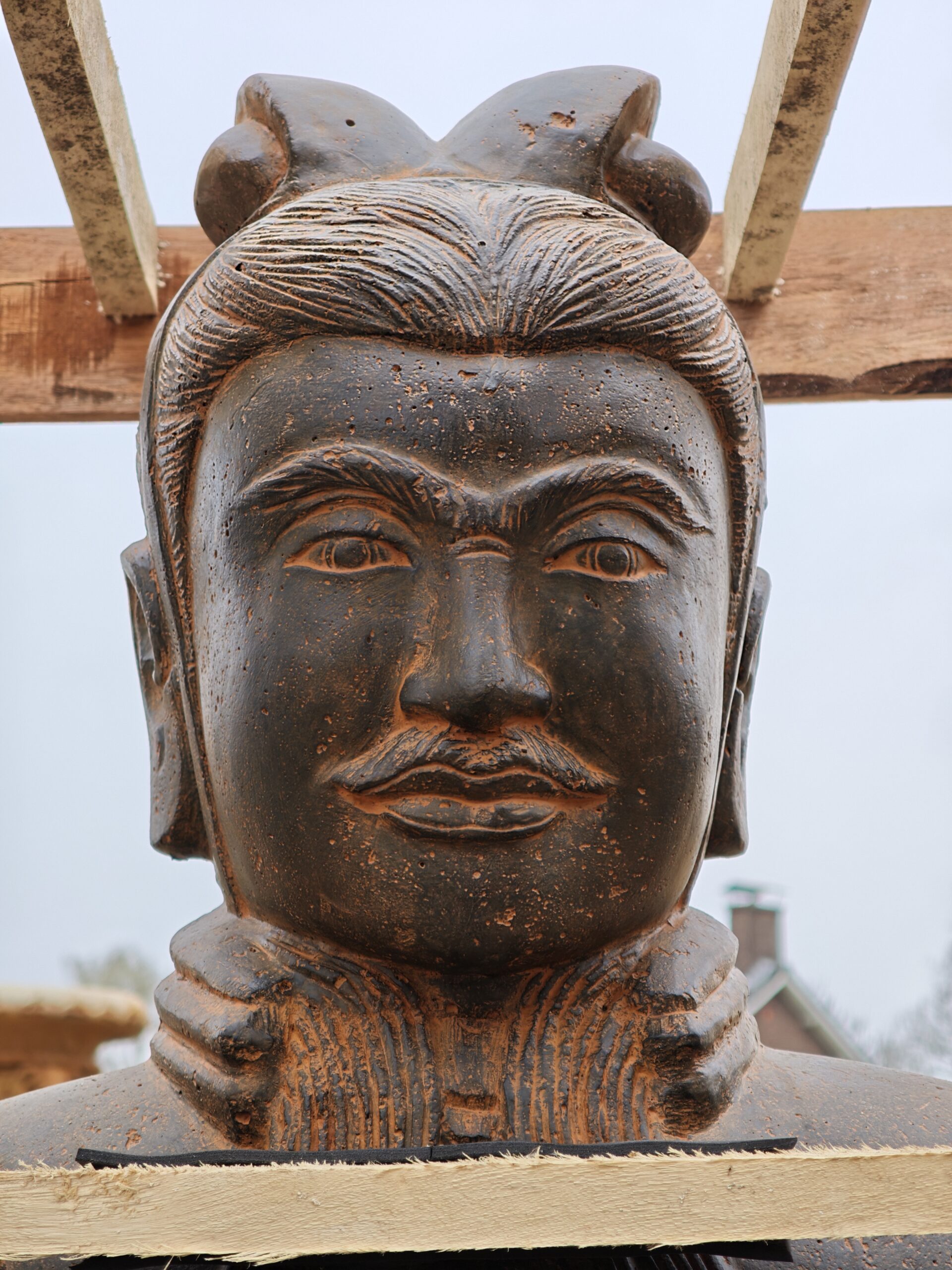 Stone statue Chinese warrior 200cm