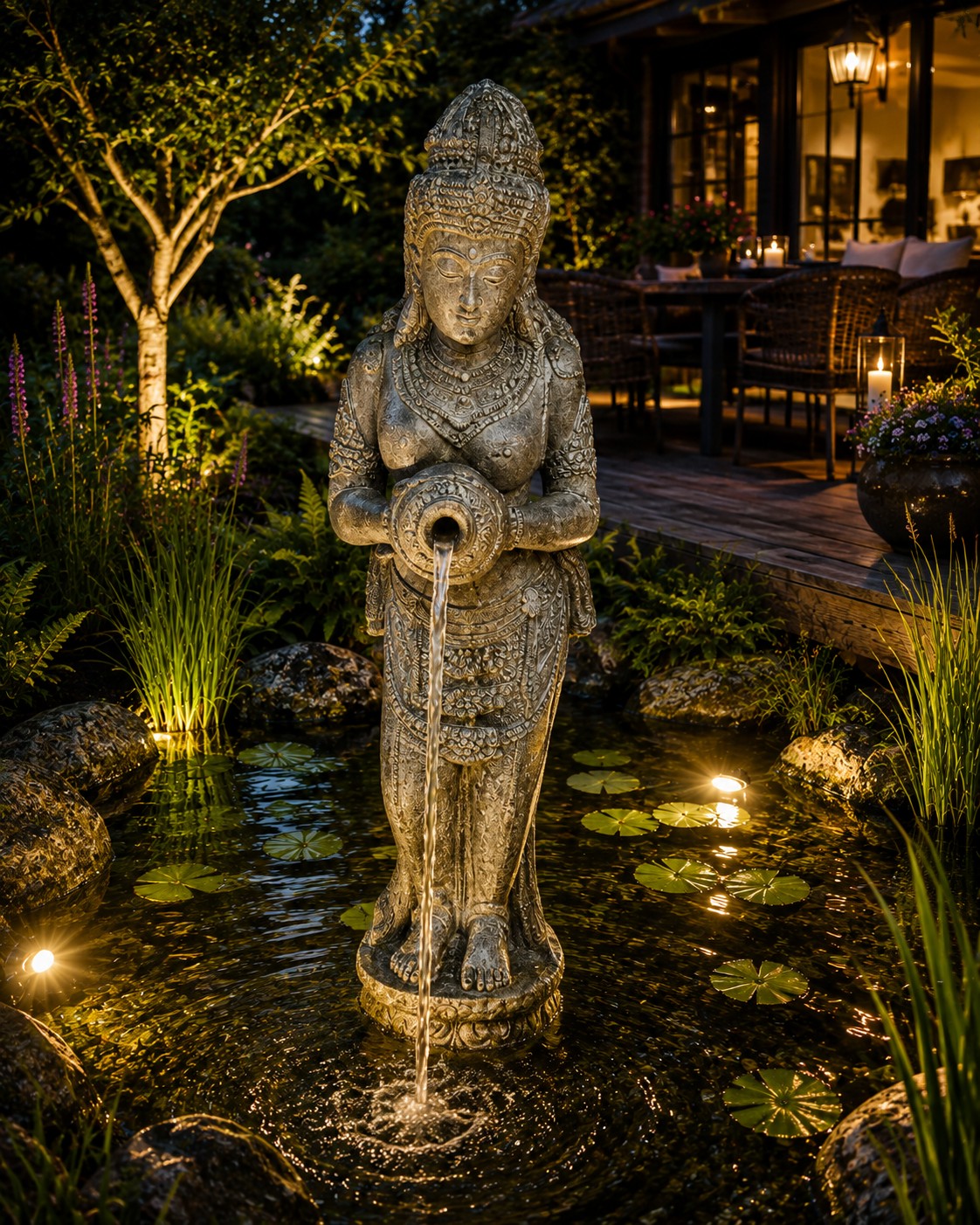 Dewi Getong in 2 Größen Sprühfigur