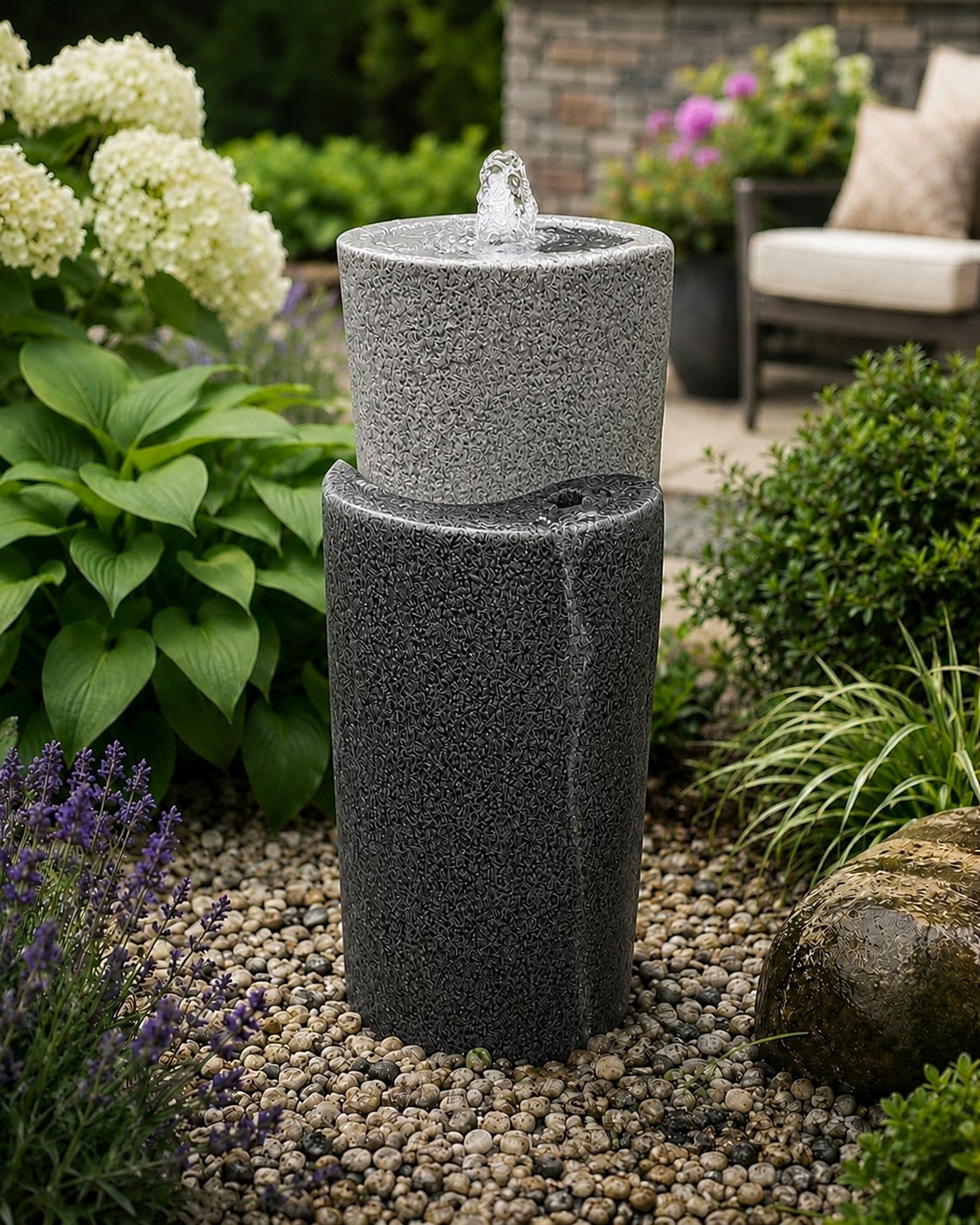 Massief stenen waterornament Harmony