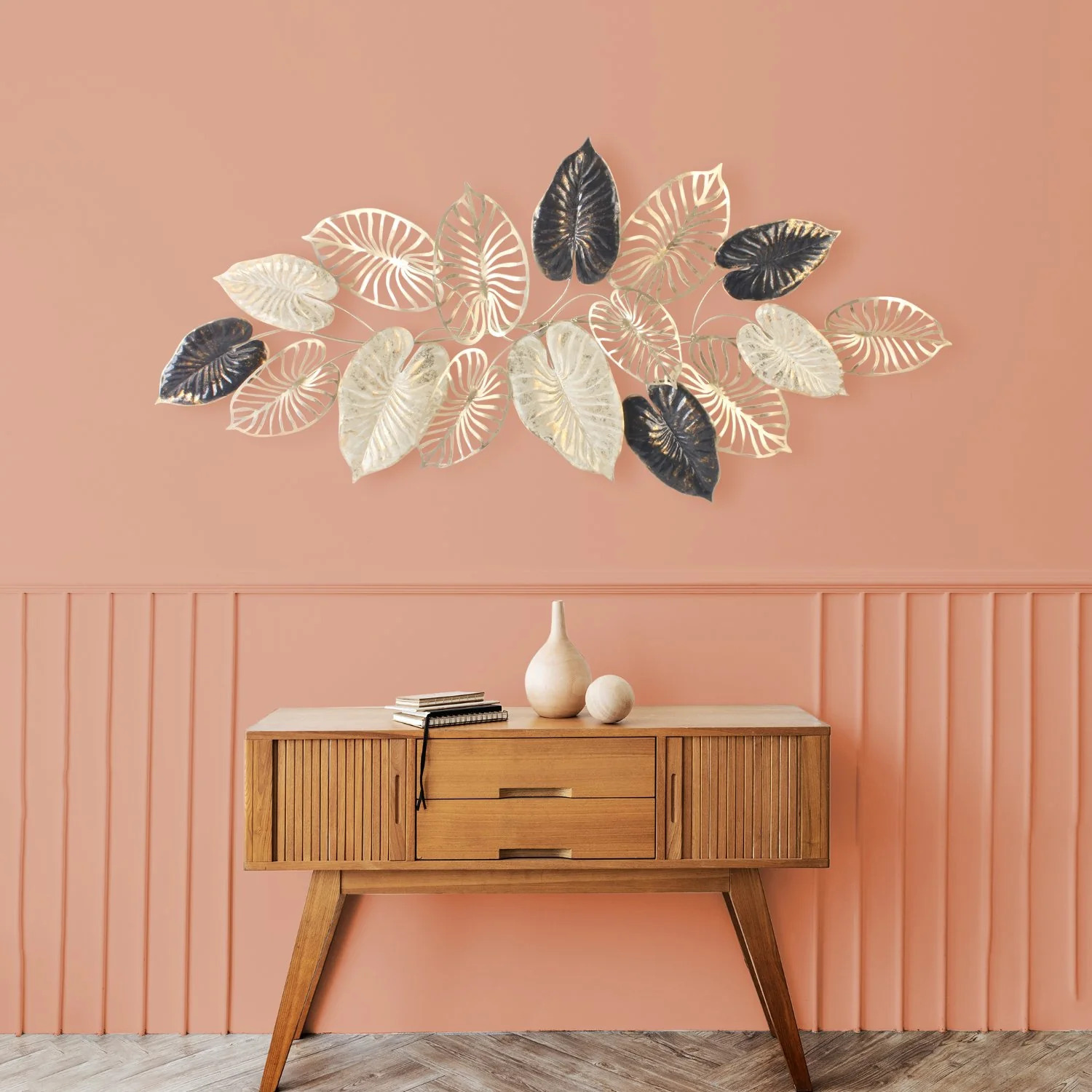 Bladeren muurdecoratie 122cm