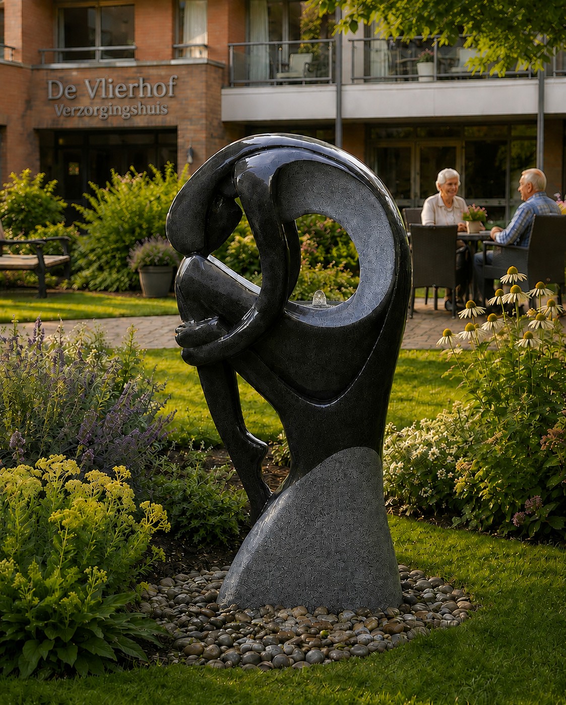 Waterfontein beeld vrouw 110cm