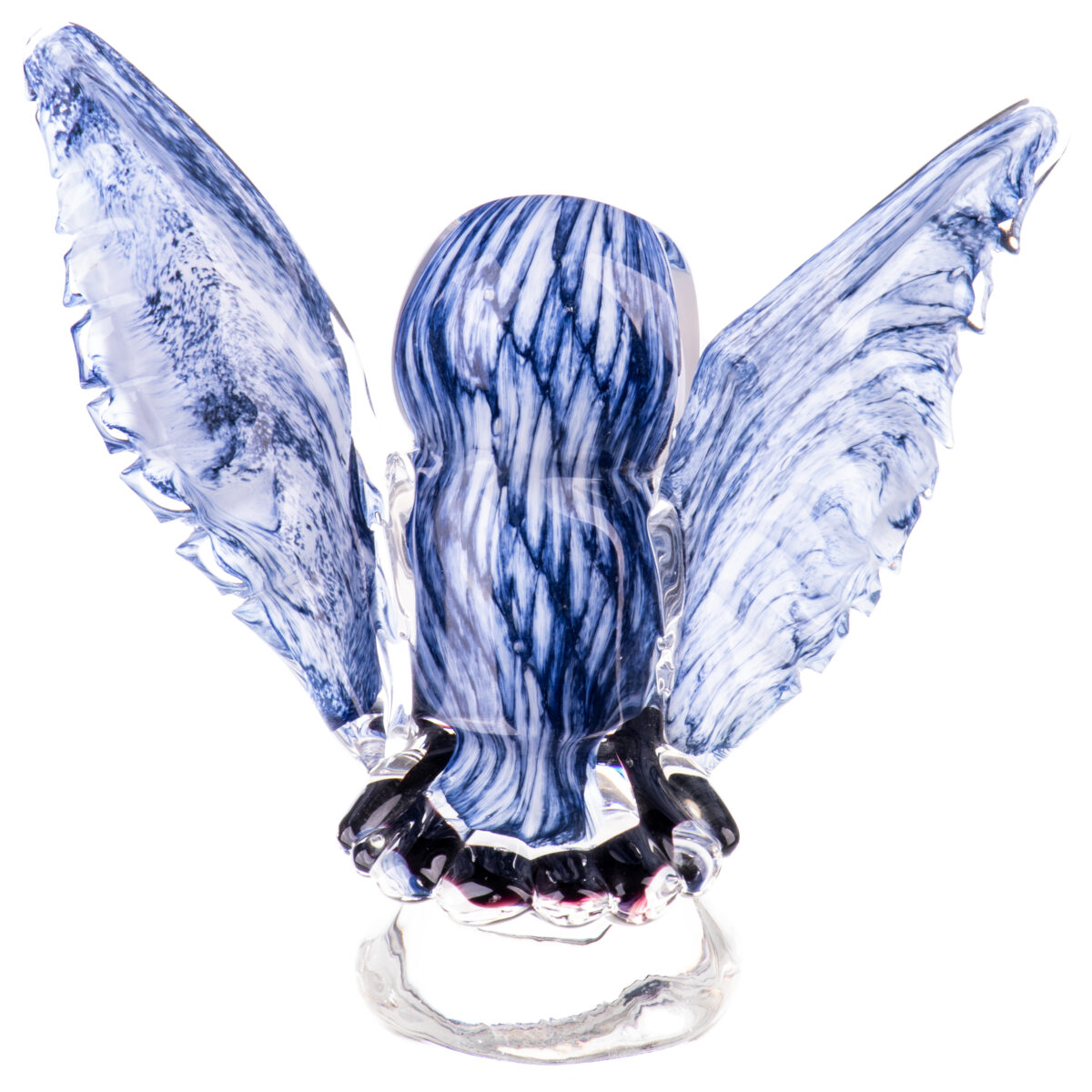 Glasstatue fliegende Eule 30cm