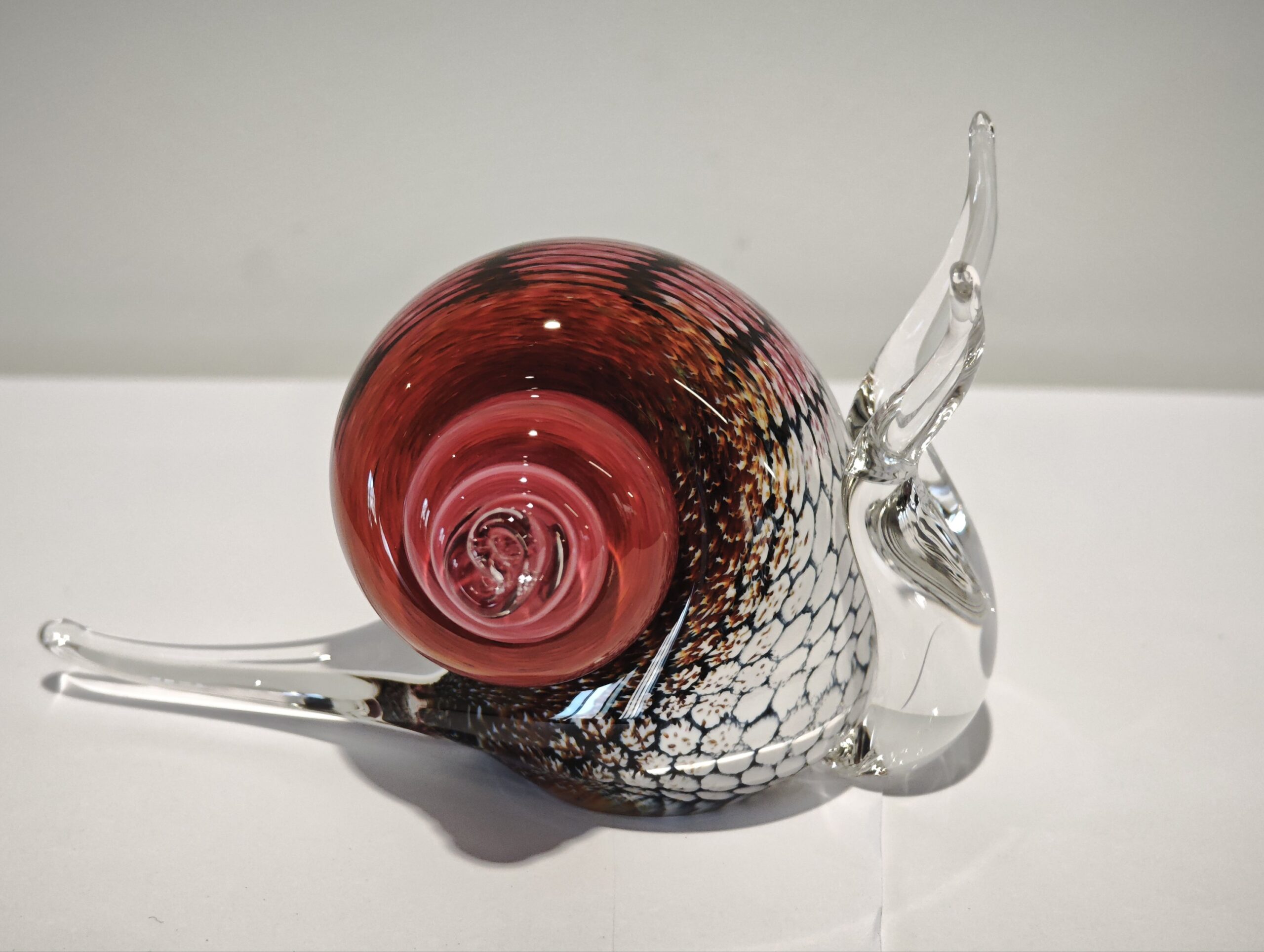 Glasschnecke rosa 16cm