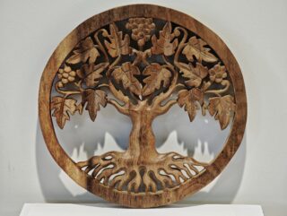 Wandpaneel hout rond Druiven 30cm eliassen.nl