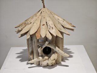 Houten beeld vogelhuisje rond 23cm eliassen.nl 1