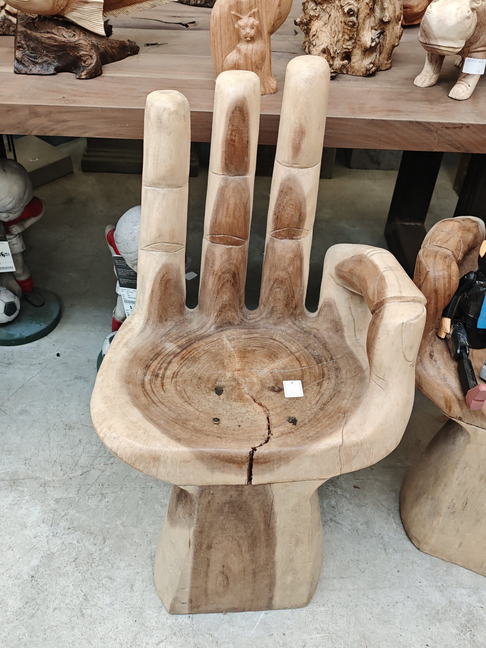 Wooden chair hand chairs set left and right