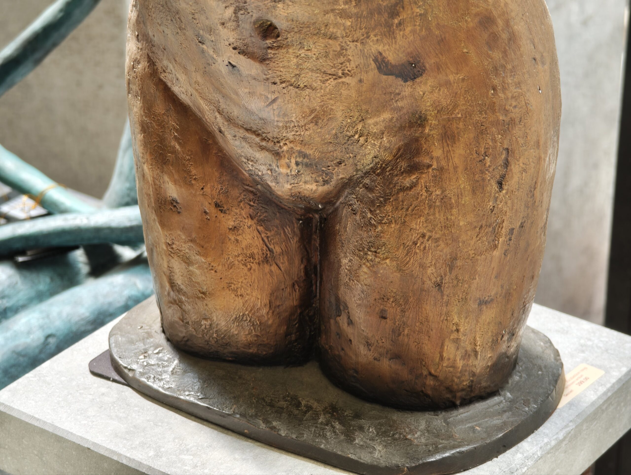 Büste Bronzestatue Damen Torso Foruw 101cm