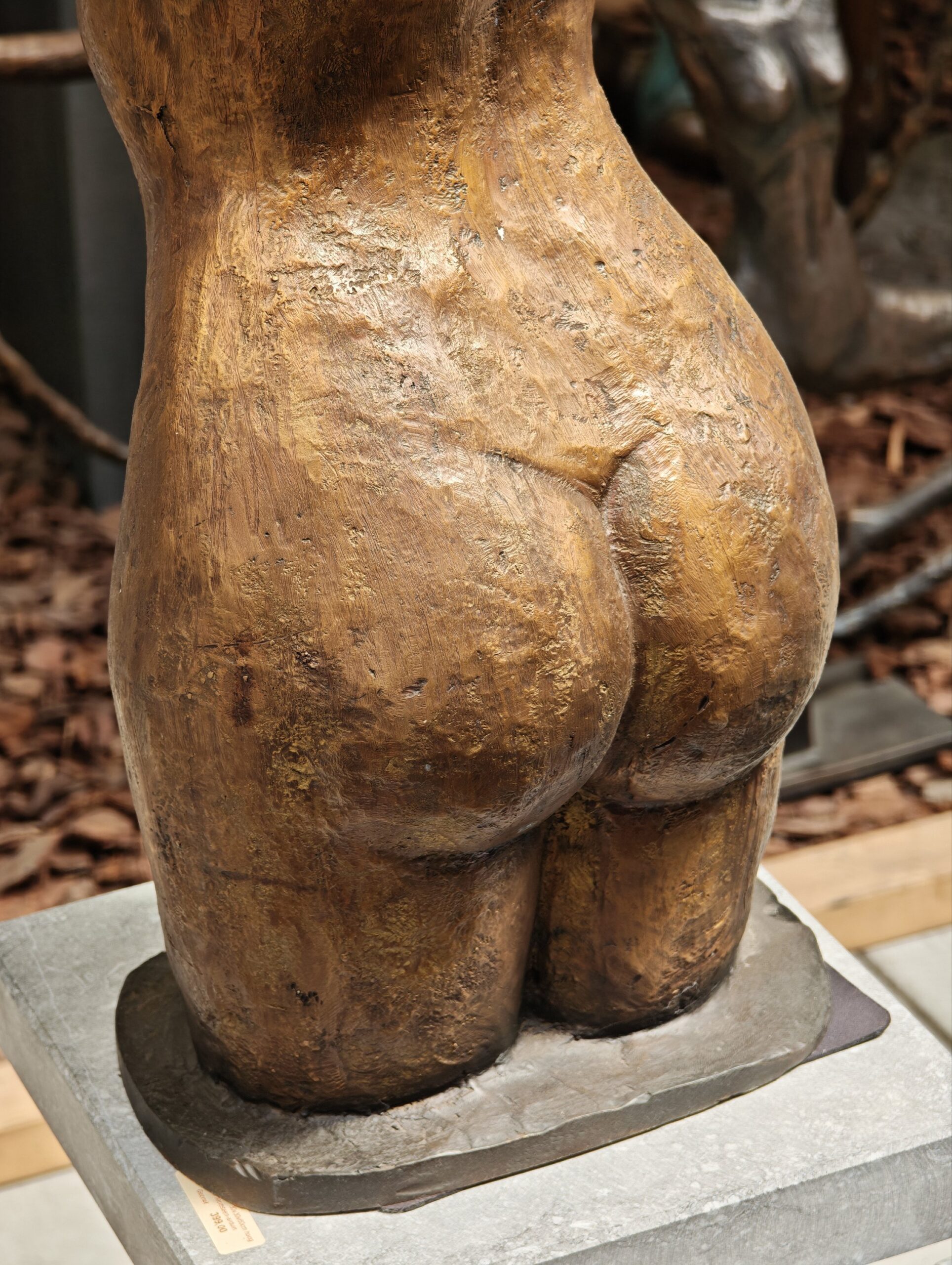 Büste Bronzestatue Damen Torso Foruw 101cm