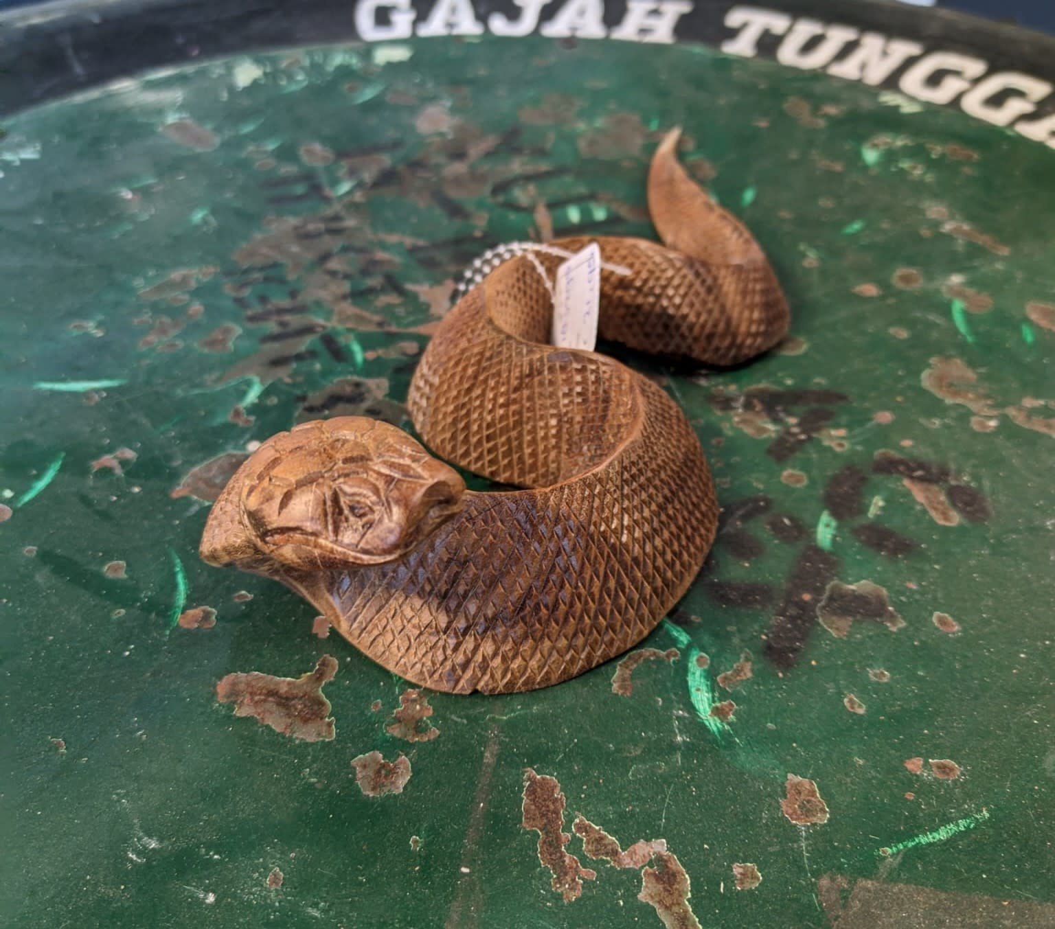 183292 Holzskulptur Schlange 30cm eliassen.nl