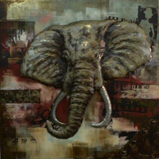 3d-schilderij-olifant-groot-100x100cm