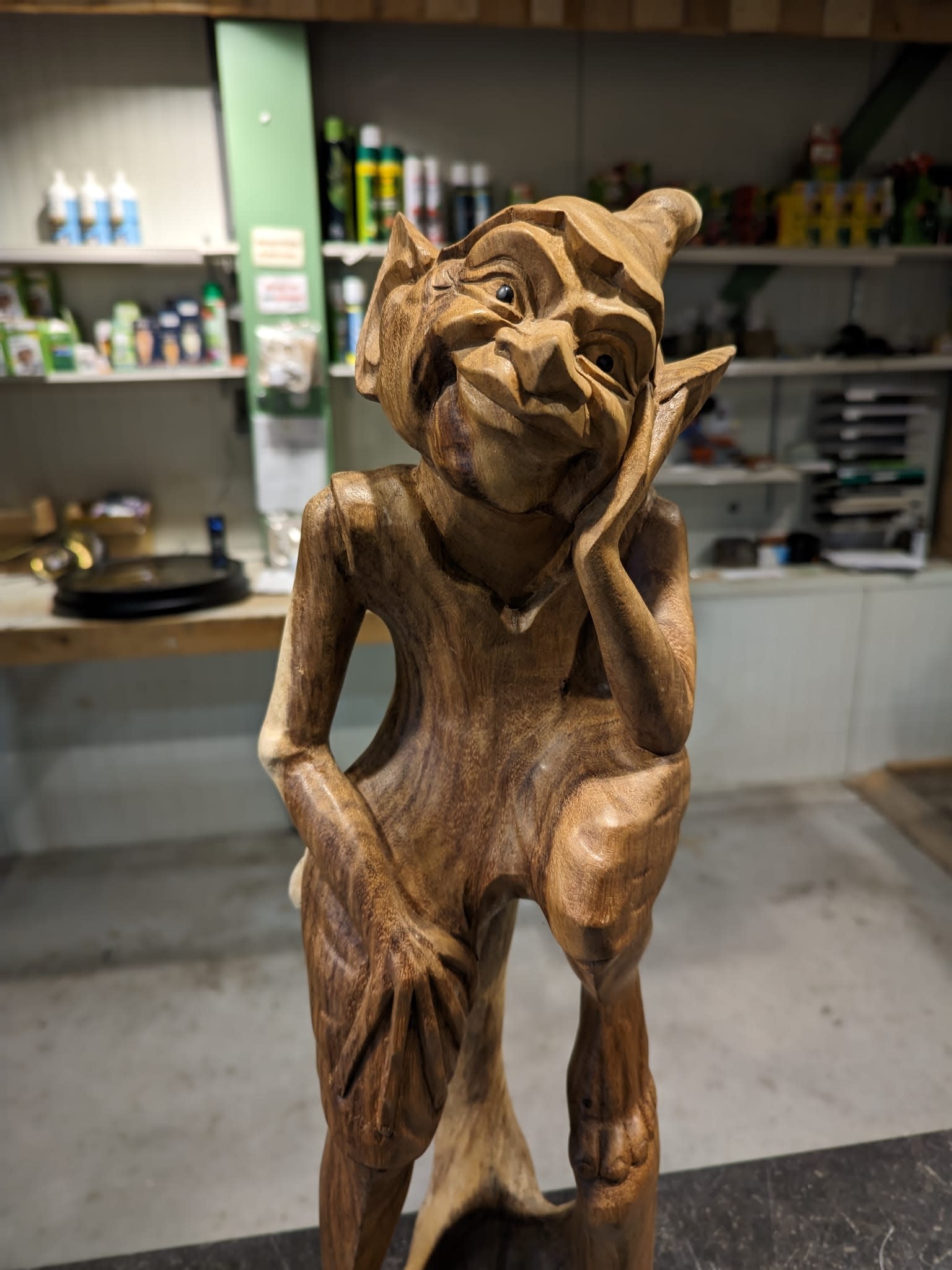 Statue Holzzwerg klein 60cm eliassen.nl 1