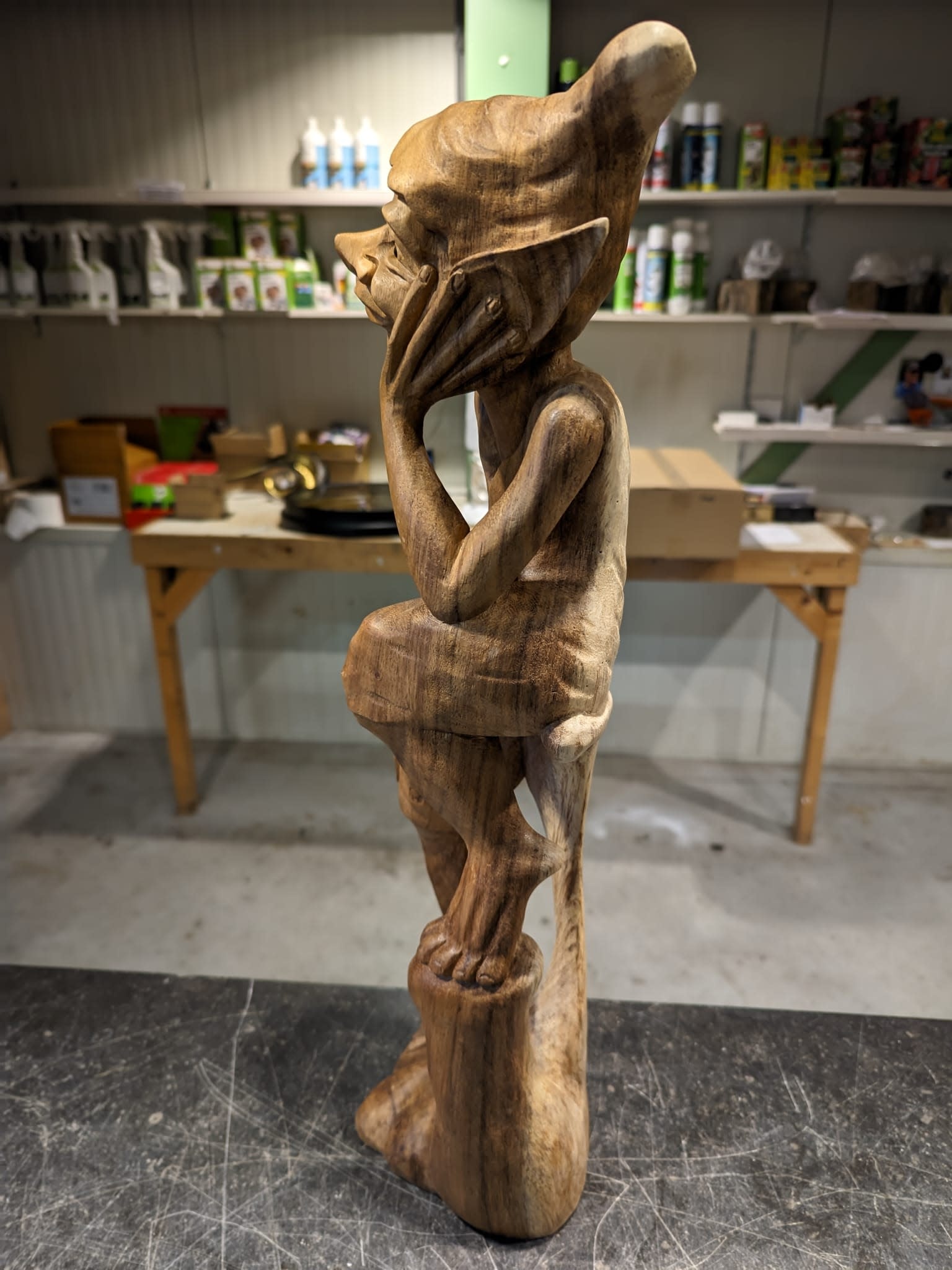 Statue Holzzwerg klein 60cm eliassen.nl 2