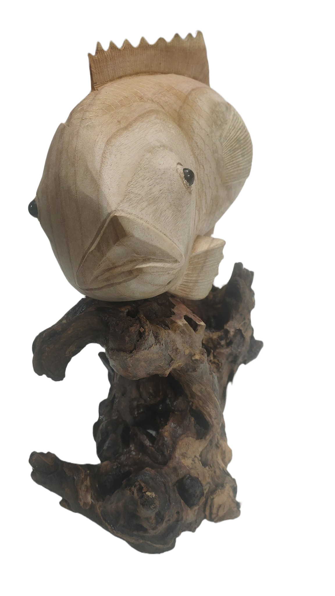 Beeld hout Vis op moerashout - eliassen.nl 2