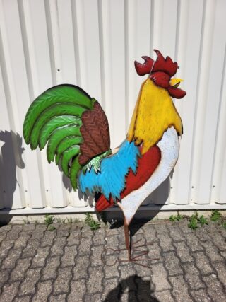 Statue metal figure rooster 159cm - eliassen.nl