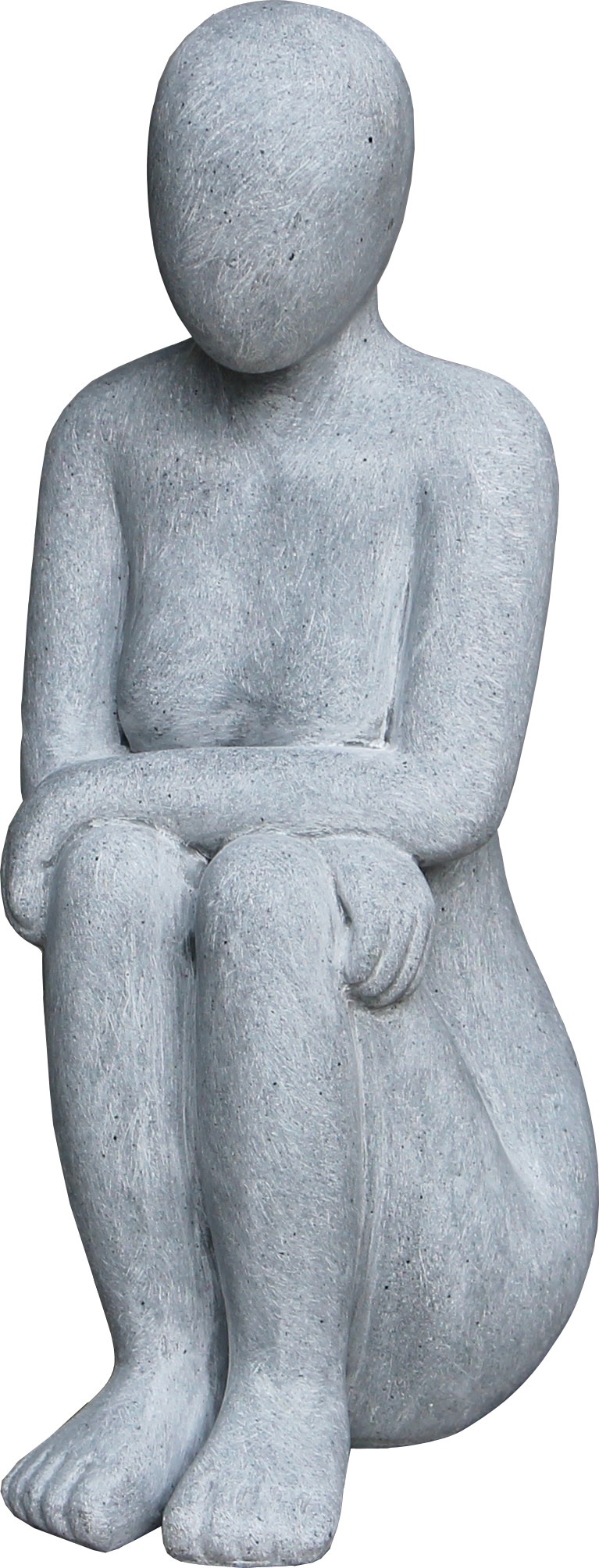 Statue sitzende Frau grau 42cm - Eliassen.nl