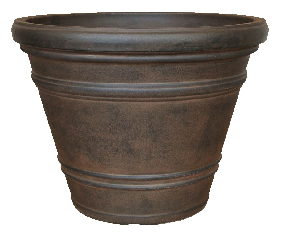 Bloempot rond groot Rinca 82cm roestkleur