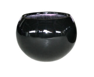 Eliassen Bolpot rond Codi zwart hoogglans 40cm