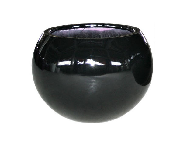 Eliassen Bolpot rond Codi zwart hoogglans 40cm