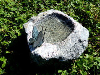 Eliassen Insektentränke mit Bronze-Schmetterling