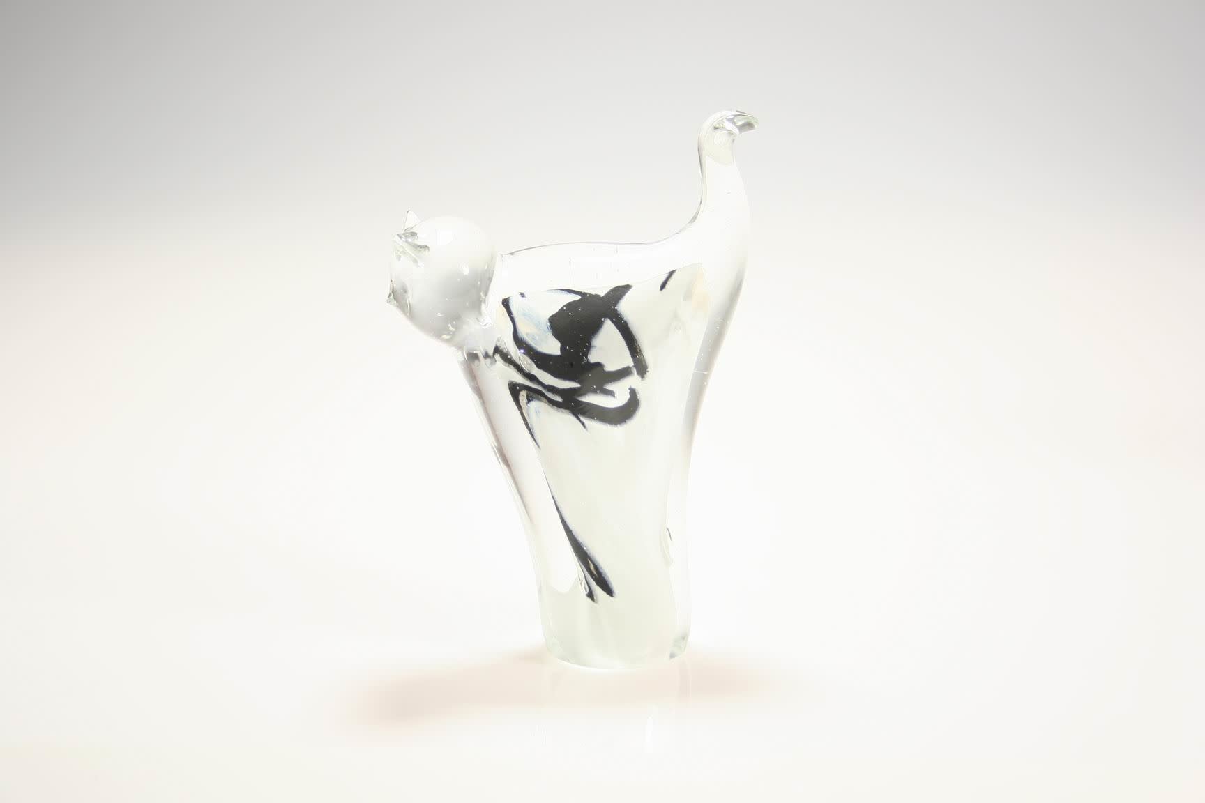 Eliassen Kat wit met zwart 12cm