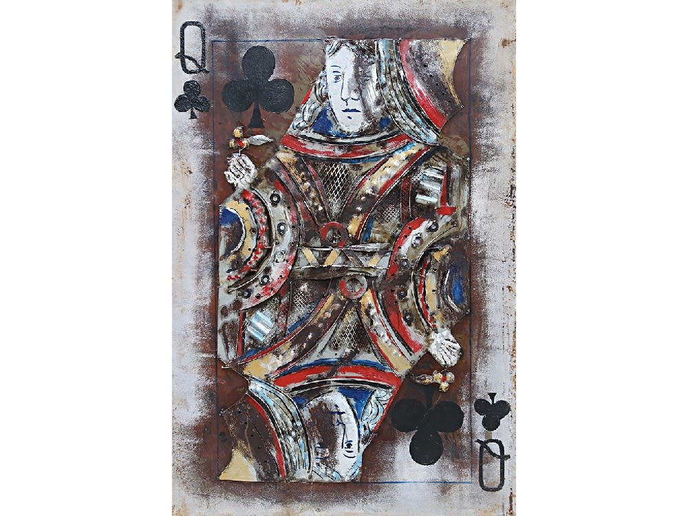 Eliassen Metal 3d painting Card Game Lady