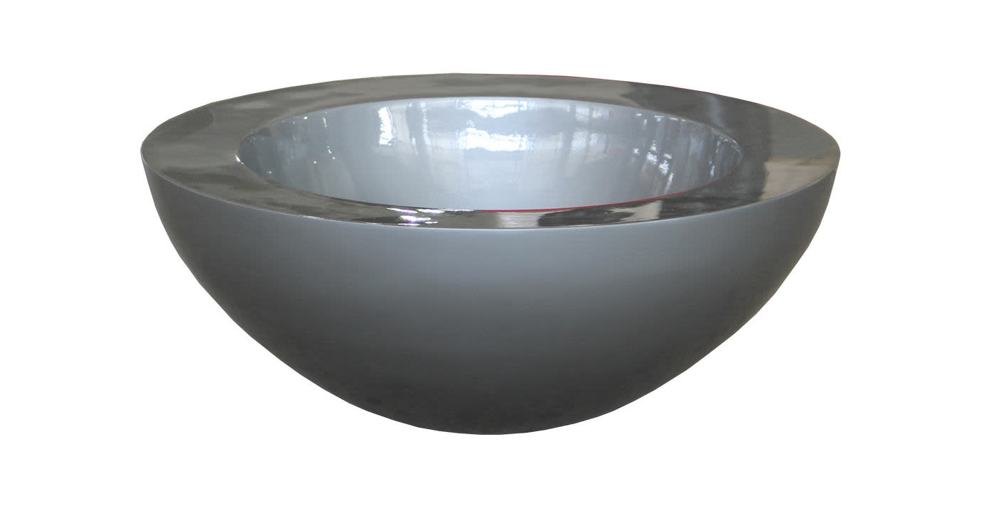 Eliassen Bowl silver gray high gloss dia 50cm