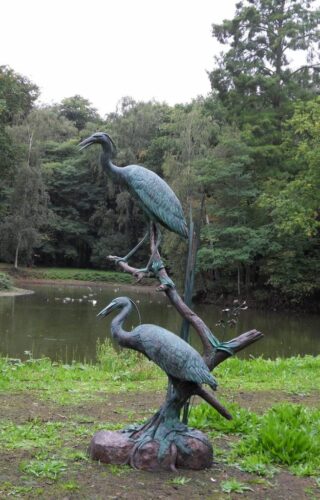 Eliassen Spray Figur Bronze Reiher Paar