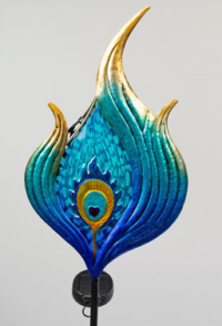 Eliassen Garden Stick blaue Figur Welle mit Solar