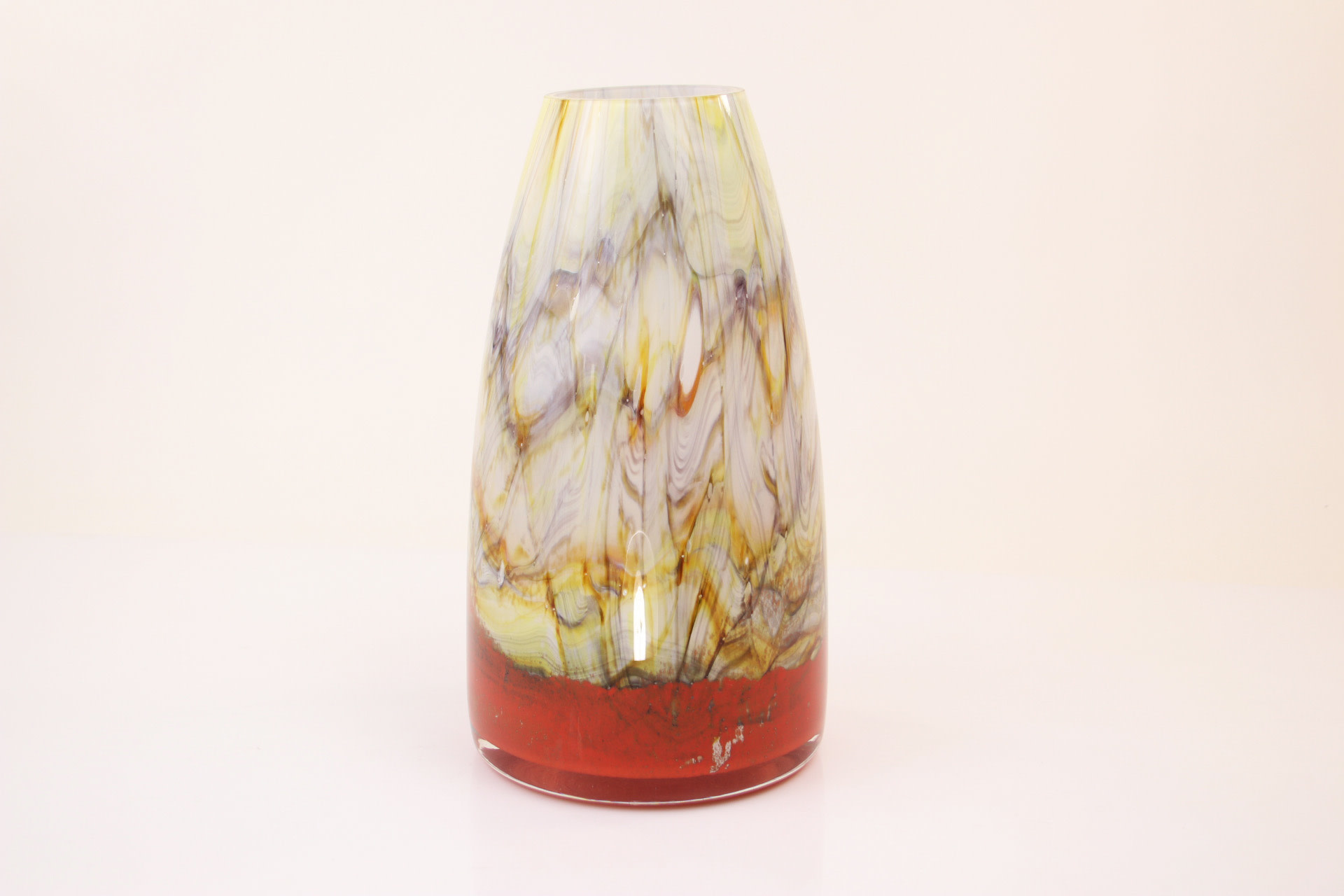 Eliassen Vase glass Fire red 31cm
