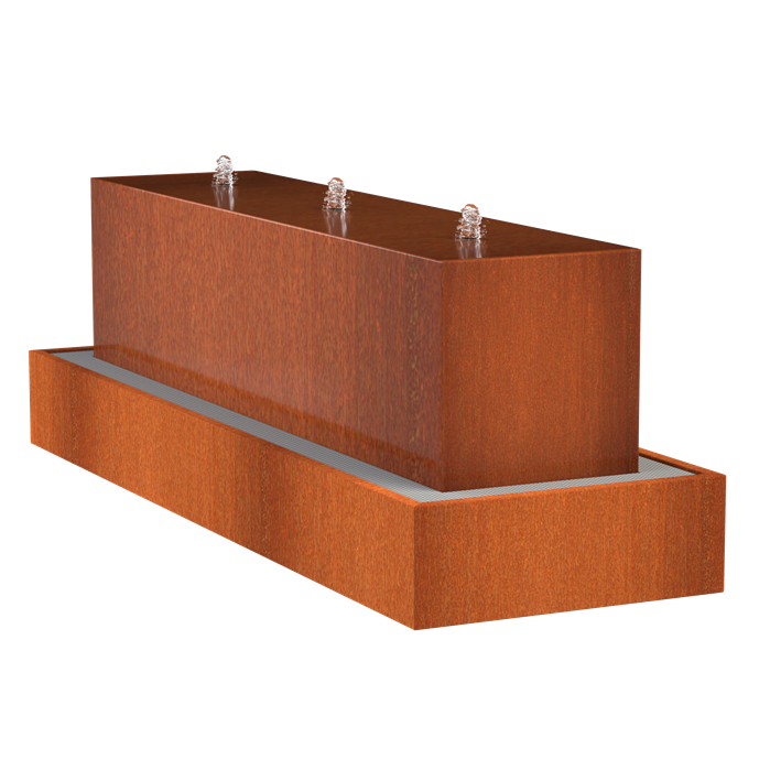 Eliassen Wasserblock Cortenstahl