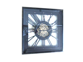 G6083345 Uhr Getriebe Offen 80x80cm A.Blck