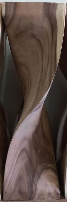 Turned pedestal wood Twist 80cm Eliassen