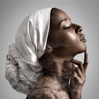 Glasmalerei moderne Frau - eliassen.de