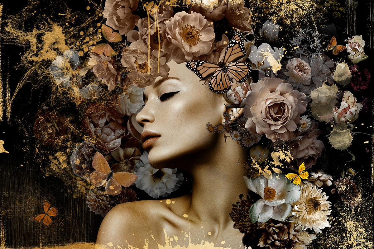 Glasschilderij prachtige vrouw - Eliassen.nl