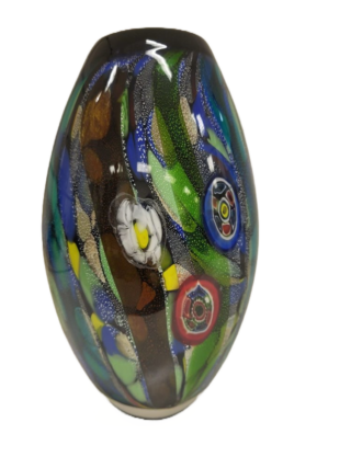 Glazen gekleurde vaas 26cm - Eliassen.nl