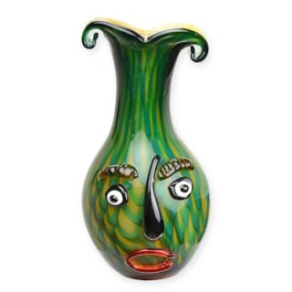 glazen vaas clown gezicht - Eliassen.nl