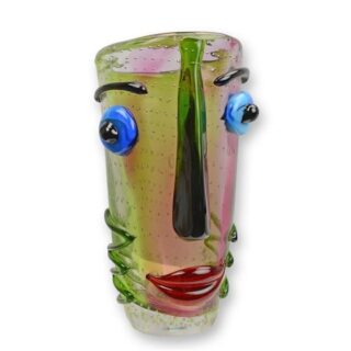 glazen vaas gelukkig gezicht - Eliassen.nl