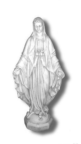 Grote Heilige Maria beeld beton met gespreide armen 113cm