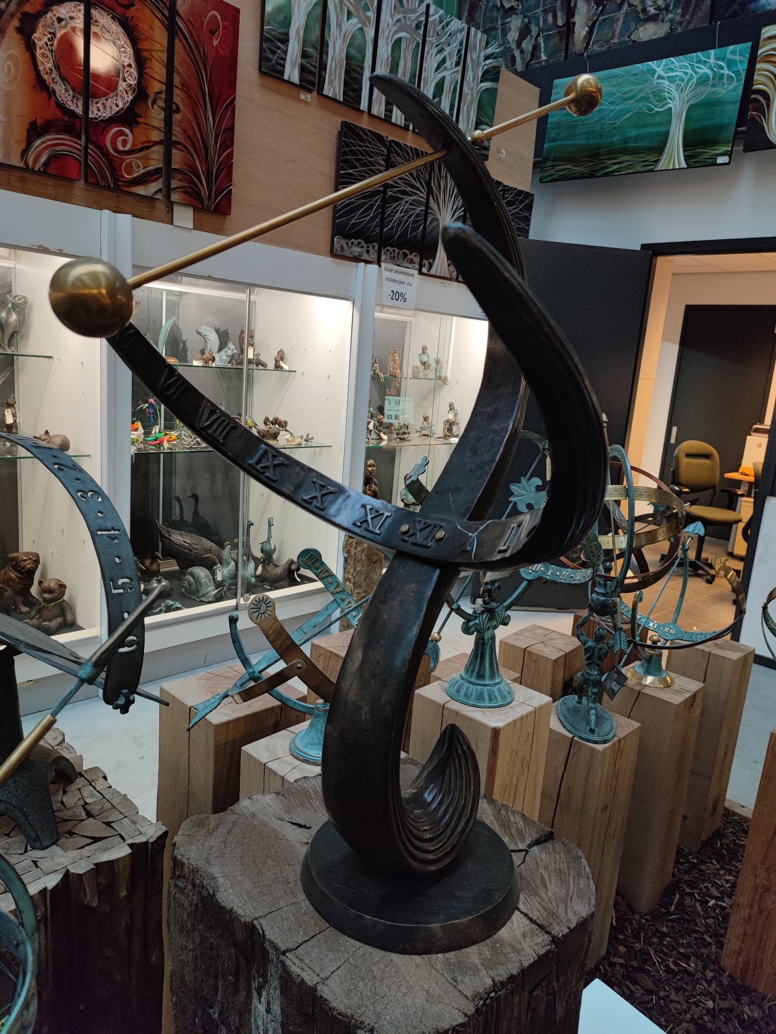 Large sundial bronze 90cm Ga0387 - Eliassen.nl