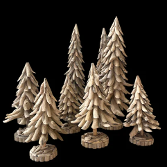 Houten beeld kerstboom drijfhout 60cm eliassen.nl 1