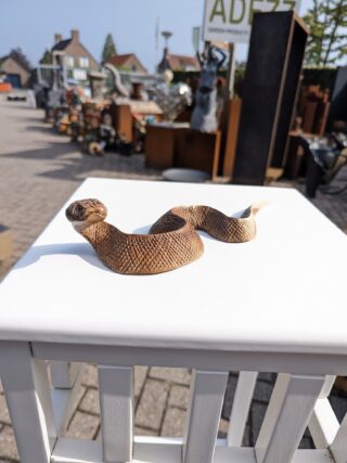 Holzskulptur Schlange 30cm eliassen.nl