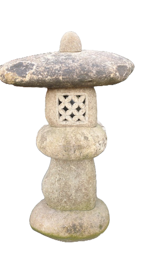 Japanese lamp natural stone 100-110cm eliassen.nl