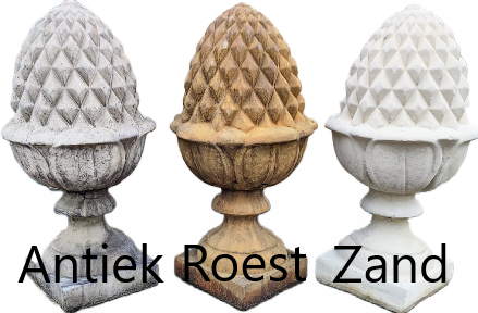 Loosveldt klassieke beelden en tuinvazen kleuren antiek zand roest eliassen.nl