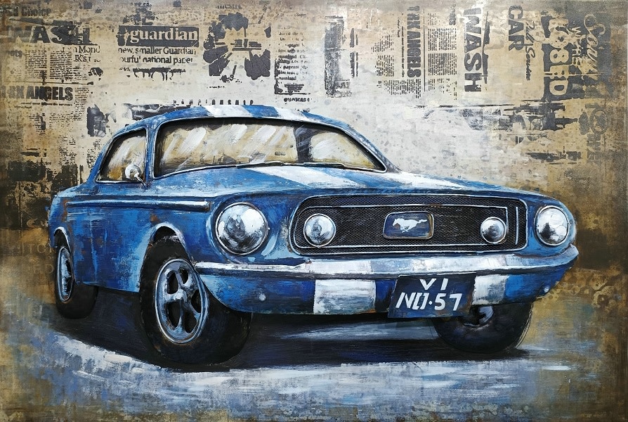 Metal 3d painting Mustang - Eliassen.nl