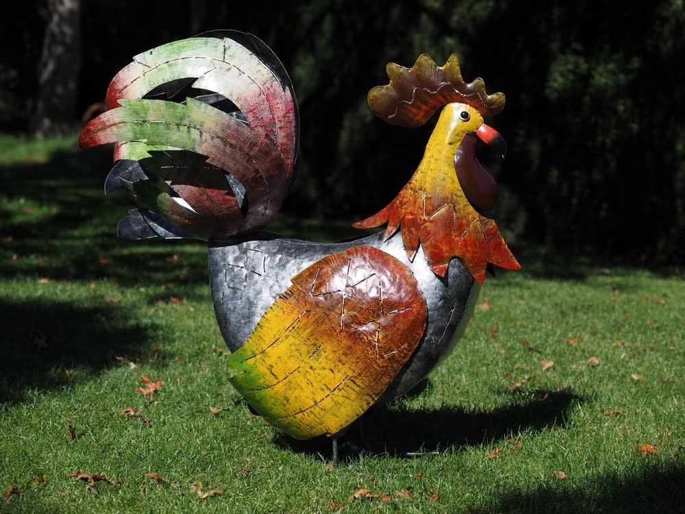 Metal rooster colorful - Eliassen.nl