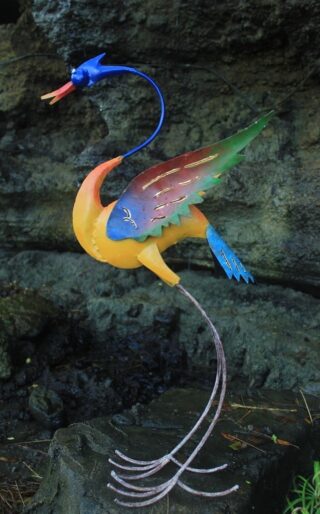 metalen kleurrijke vogel - eliassen.nl