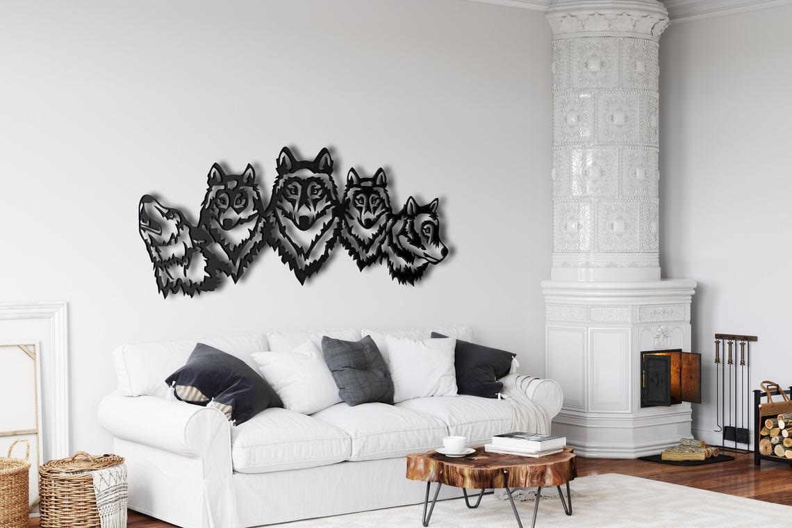 muurdeco wolven koppen eliassen