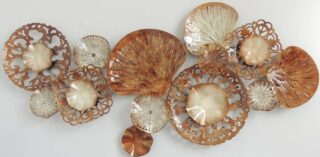 Shells decoration metal 3d 65x140cm Calva