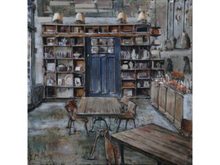 Malerei 3D Metall Bistro 60x60cm - Eliassen.nl