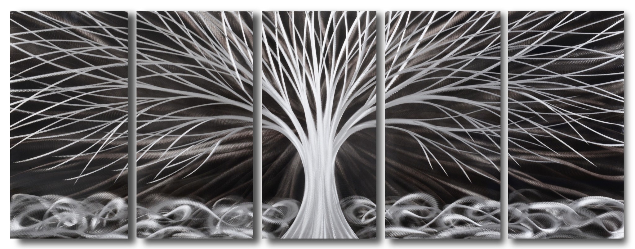 Schilderij aluminium  vijfluik  Fantasie boom